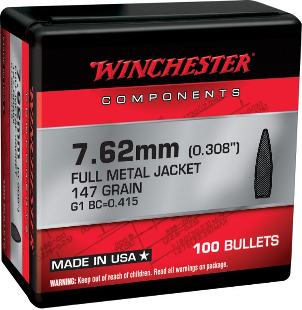 Picture of WIN WB762M147X BUL 7.62 147 FMJBT RTL 100/10