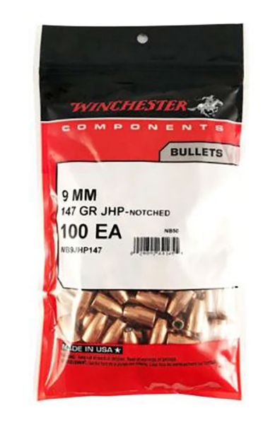 Picture of WIN WB9JHP147D BUL 9MM 147 JHP 500/4