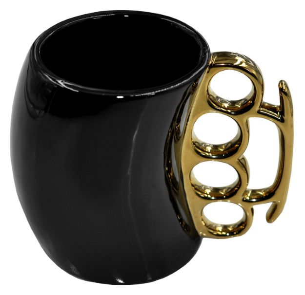 Picture of CAMP CBG-M-1026 BRASS KNUCKLE MUG BLK & GOLD