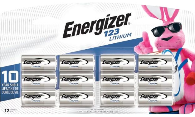Picture of ENERGIZER EL123BP-12 CR123 LITH 24PK/CS 12PK BATT