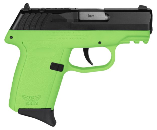 Picture of SCCY CPX-2CBLGRDRG3 9MM 3.1 10R NS BLK/LIME