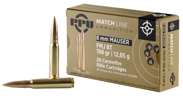 Picture of PPU PPM8 8MM MAU 200 FMJ MATCH 20/10