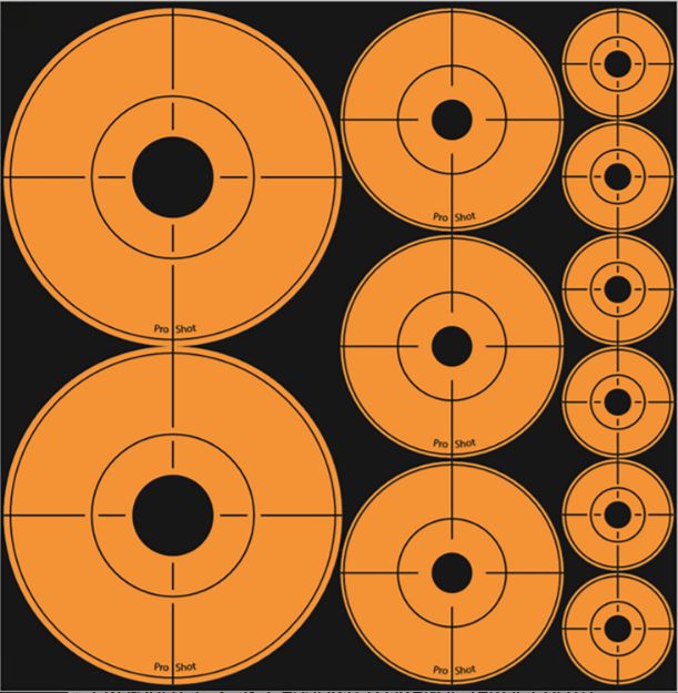 Picture of PROSHOT ASSORTED-DOT ORANGE PEEL & STICK ASST 10P