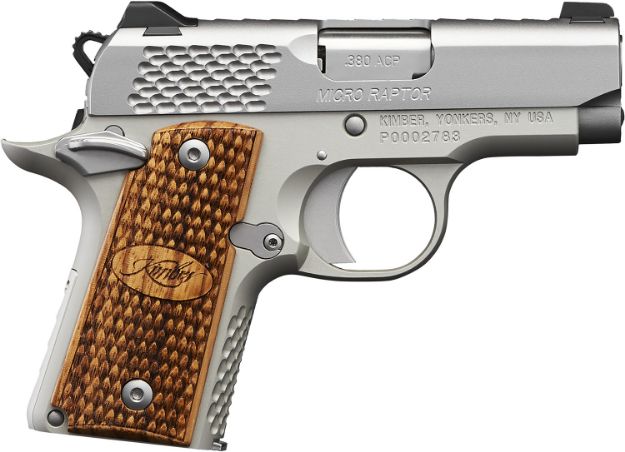 Picture of KIMBER 3300084 MICRO RAPTOR STNLSS NS 380 2.75 7+1