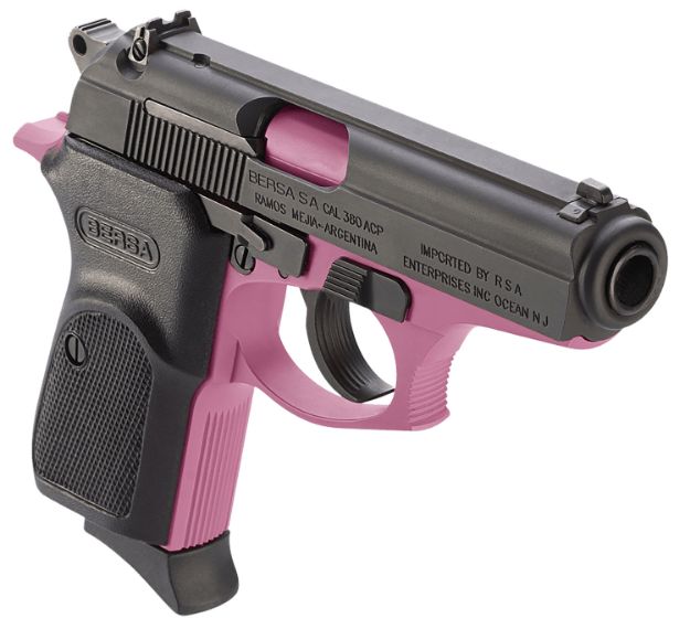 Picture of BERSA T380PNK8 THUNDER 380 DA 3.5 8R BLK/PNK