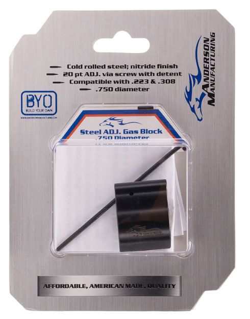 Picture of AND G2-L054-D000-0P AR10 LOPRO GAS BLOCK .750 ADJ
