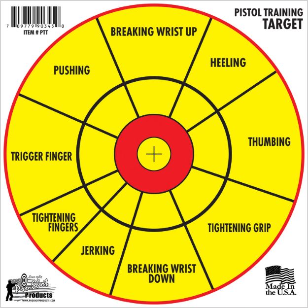 Picture of PROSHOT PTT-6PK 12" PSTL TRAINING TARGET 6PK