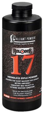 Show details for ALLIANT 150662 RELODR 17 RFL POWDER 1LB Picture of ALLIANT 150662 RELODR 17 RFL POWDER 1LB