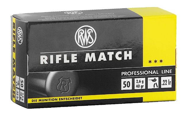 Picture of RWS 2134225 22LR RIFLE MATCH 40GR 50/100
