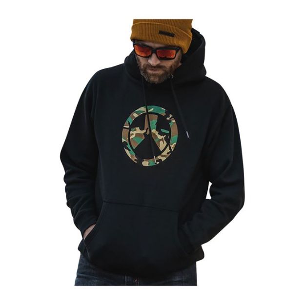 Picture of Woodland Camo Icon Hoodie Black Medium