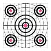 Picture of Orange & White Bull Targets 12/Pack