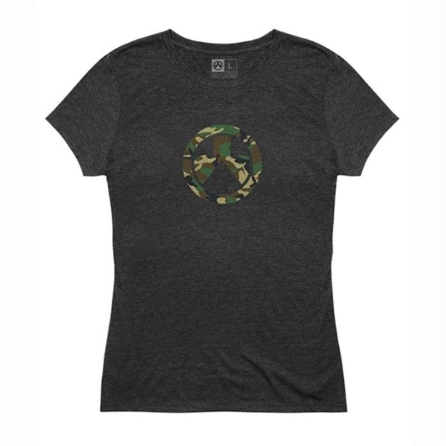 Picture of Woodland Camo Icon Tri-Blend T-Shirt 3X Charcoal Heather