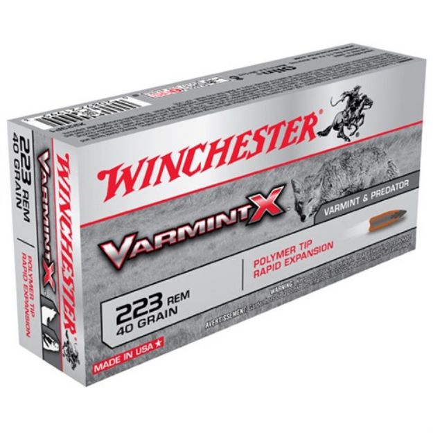Picture of Winchester Varmint X 223 Rem 40Gr Polymer Tip 20/Bx