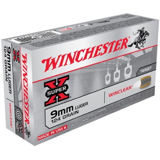 Picture of Winchester Winclean 9Mm 124Gr 50/Bx