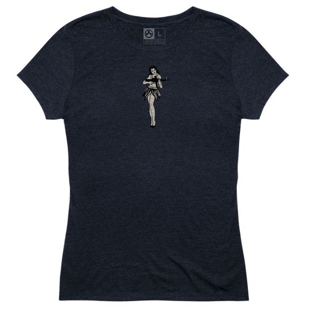Picture of Women's Hula Girl Tri-Blend T-Shirt X-Large Navy