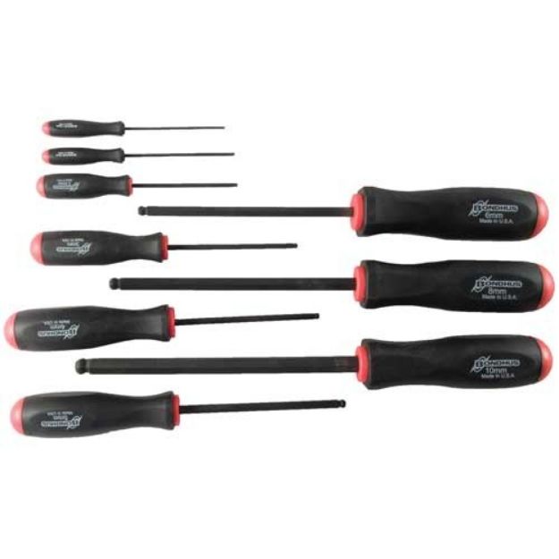 Picture of Bondhus 9-Piece Metric Hex Screwdriver Set - 1.5Mm-10Mm