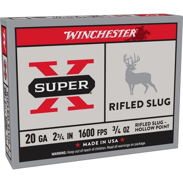 Picture of Super-X 20 Gauge 2-3/4'' 3/4Oz Rifled Slug 5/Box