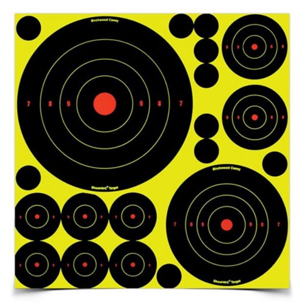 Picture of Shoot-N-C Ass't 1'',2'',3'',6''& 8'' Bull's-Eye Target 5 Sheets