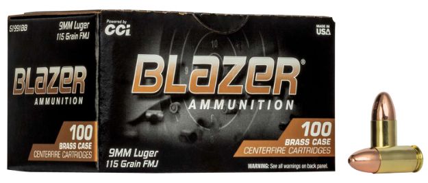 Picture of Blazer Brass Ammunition 9Mm 115 Gr Fmj 100/Bx