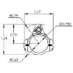 Picture of D2 Series Ultra Low Profile .750 Adj Gas Block With Detent