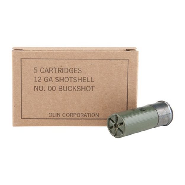 Picture of Military Grade 12 Gauge 2-3/4'' 9 Pellets #00 Buckshot 5/Box