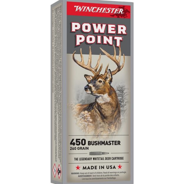 Picture of Power Point 450 Bushmaster 260Gr Soft Point Tip 20/Box