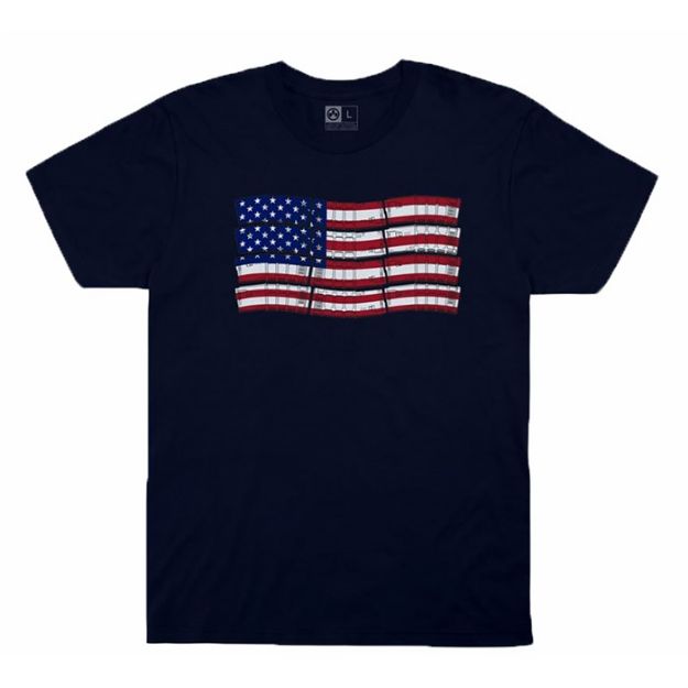 Picture of Pmag-Flag Cotton T-Shirt Navy 2X-Large