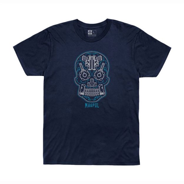 Picture of Sugar Skull Blend T-Shirt Md Navy Heather