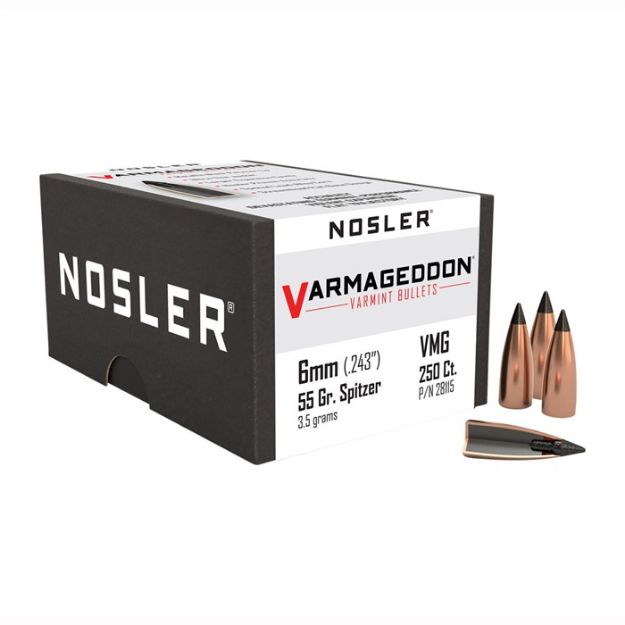 Picture of 6Mm (0.243'') 55Gr Flat Base Tipped 250/Box