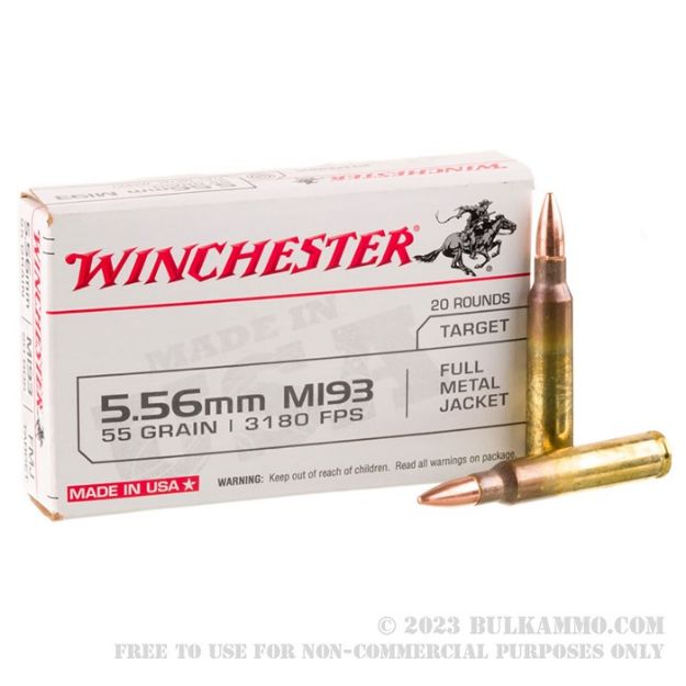 Picture of 5.56X45 M193 55Gr Full Metal Jacket 20/Box