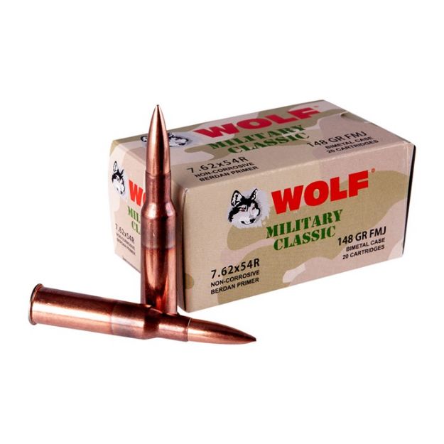 Picture of 7.62X54r 148Gr Fmj Bimetal Case 20/Box