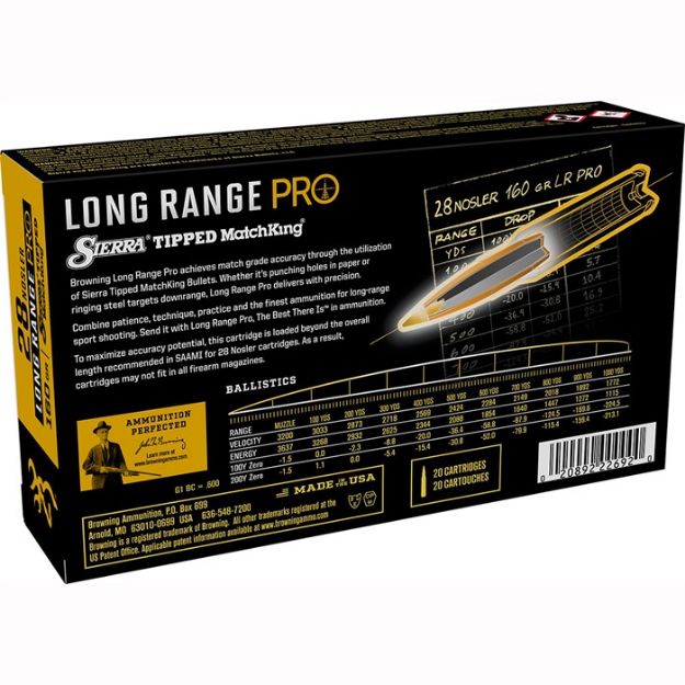 Picture of 28 Nosler 160Gr Sierra Tipped Matchking Boat Tail 20/Box