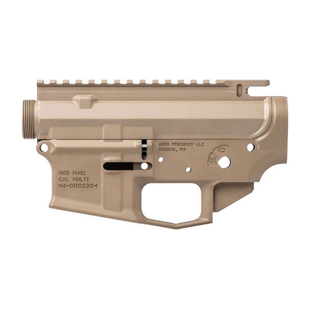 Picture of M4e1 Threaded Assembled Receiver Set For Ar-15 Fde Cerakote