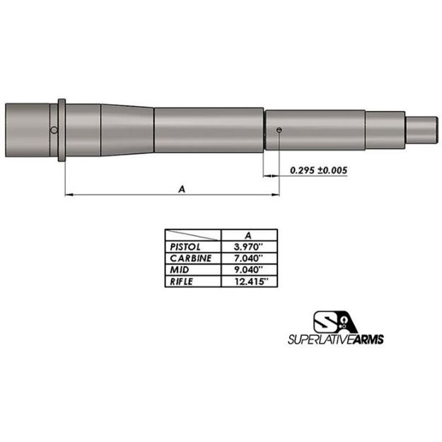 Picture of Ar-15 Adj Piston System W/Clampon .750'' Gas Block Rifle Lh