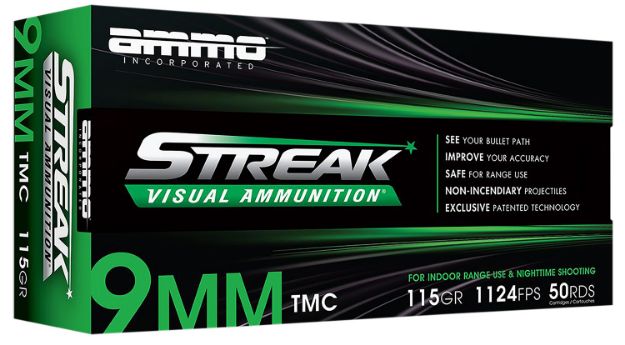 Picture of Ammo Inc 9Mm Luger 115Gr Tmc Green Streak 50Rd 20Bx/Cs <