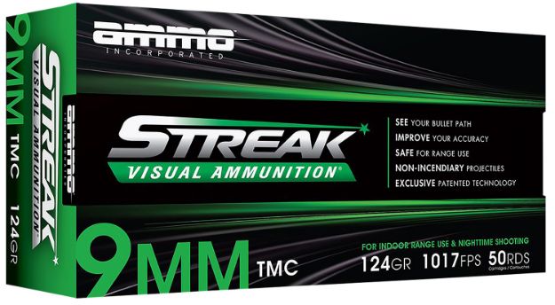 Picture of Ammo Inc 9Mm Luger 124Gr Tmc Green Streak 50Rd 20Bx/Cs <