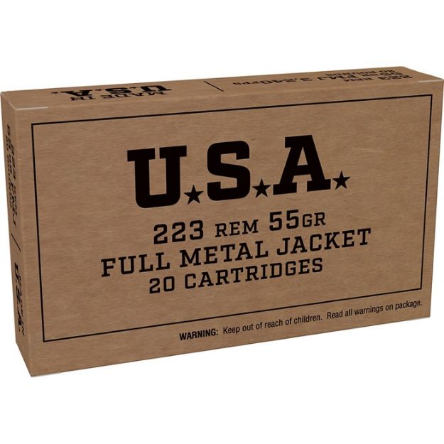 Picture of Winchester Usa 223 Rem 55Gr Fmj 20Rd 50Bx/Cs