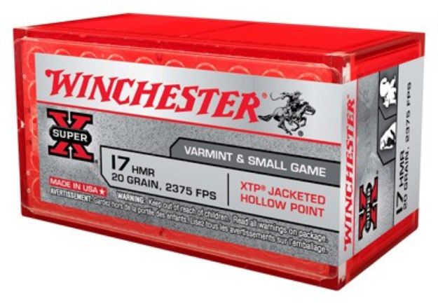 Picture of Winchester Super-X 17Hmr 20Gr Xtp Jhp 2375Fps 50Rd 20Bx/Cs