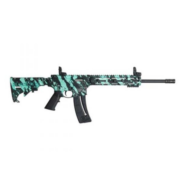 Picture of S&W M&P15-22 Sport 22Lr 16.5" 25-Sh 6-Pos Stk Robins Egg Bl<