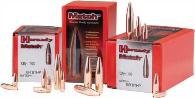 Picture of Hornady Bullets 6.5Mm .264 123Gr Bthp Match 100Ct 25Bx/Cs