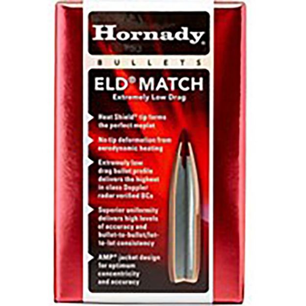 Picture of Hornady Bullets 6.5Mm .264 130Gr Eld-Match 100Ct 15Bx/Cs