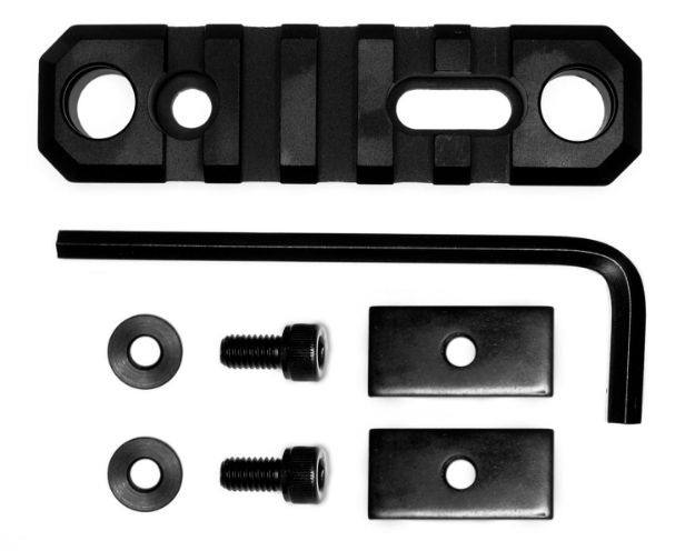 Picture of Grovtec Rail Push Button Base Stock Ar 3.1" 5 Slot Alum Blk