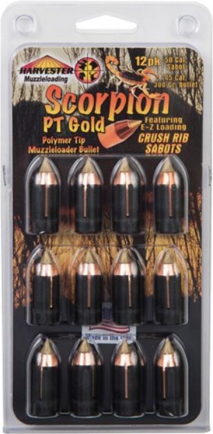 Picture of Harvester Scorpion 50 Cal 300Gr .451 Poly Tip Sabot 12Pk
