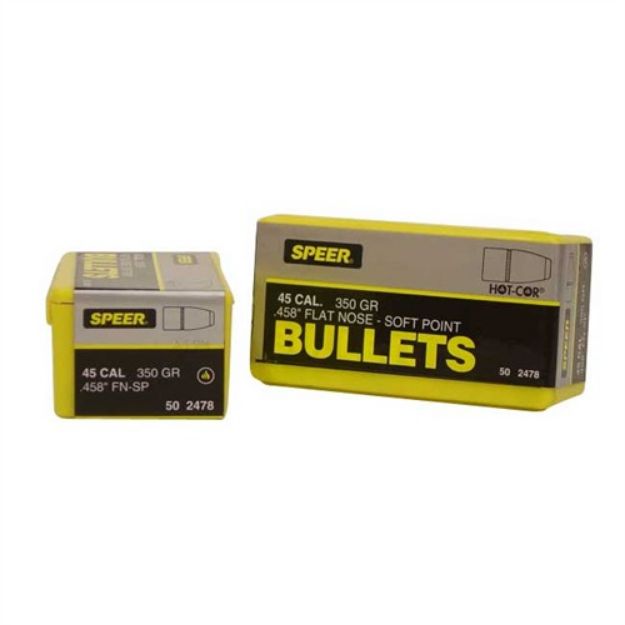 Picture of 458 Caliber (0.458'') 350Gr Soft Point Flat Nose 50/Box