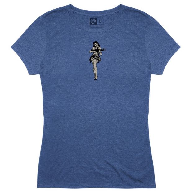 Picture of Hula Girl Tri-Blend T-Shirt 3X-Large Royal Heather
