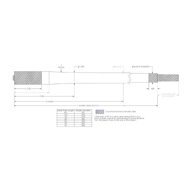 Picture of 30 Caliber 1-10 Twist 24'' Carbon Fiber Sendero Light Bbl