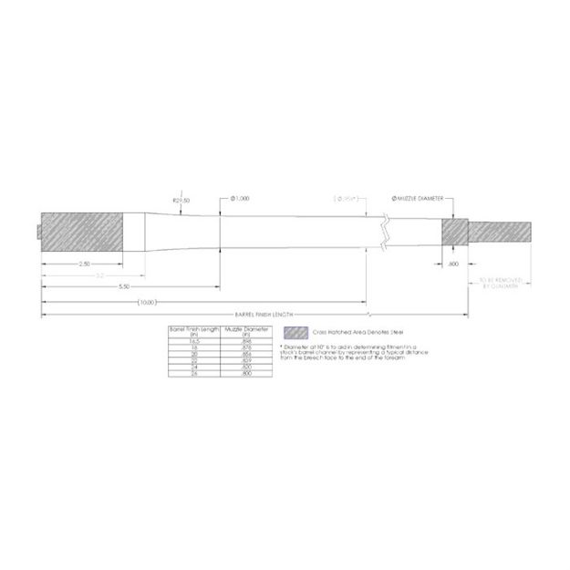 Picture of 284 Caliber 8.4 Twist 24'' Carbon Fiber Sendero Light Bbl