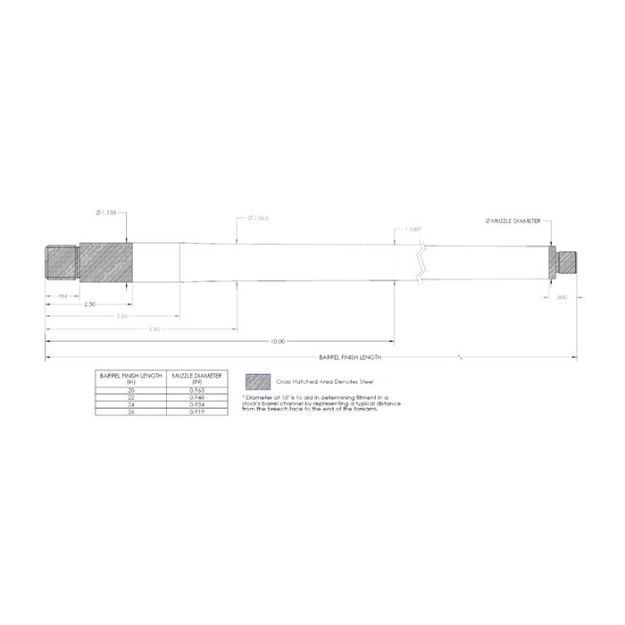 Picture of 300 Winchester Magnum 1-10'' Twist 24'' Sendero Contour