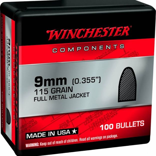 Picture of Full Metal Jacket Flat Base 9Mm (0.355'') 115Gr Fmjfb 100/Box