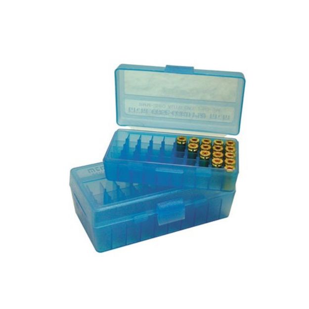 Picture of Flip Top Pistol Ammo Box 9Mm-380 Acp 50 Round Blue